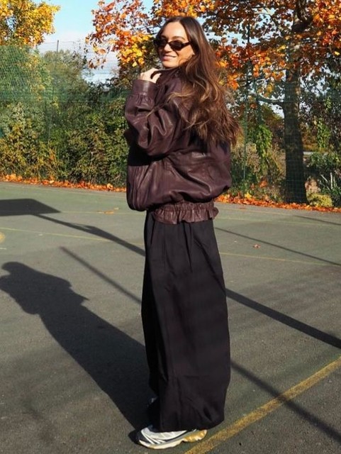 ASOS DESIGN cotton balloon pants in black