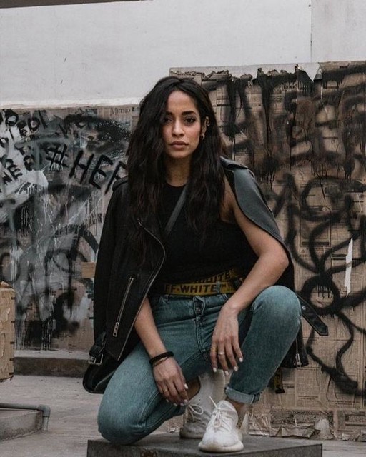 emaandee - chamarra biker de cuero Balfern