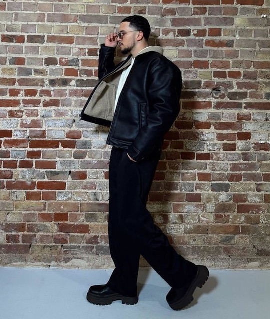 ASOS DESIGN loose skater fit dress pants in black