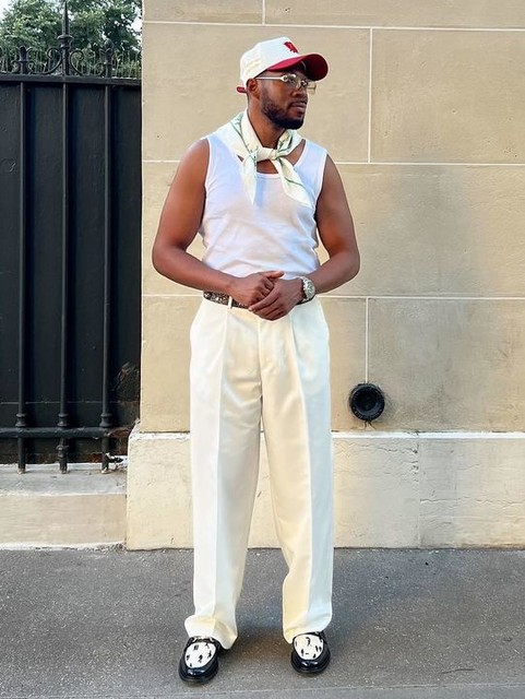 ASOS DESIGN balloon fit chino in ecru