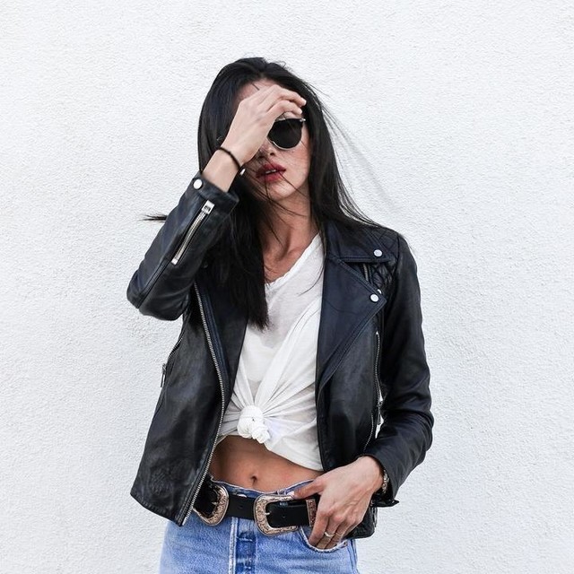 EV | BBYWMN™ - Cargo Bikerjacke aus Leder