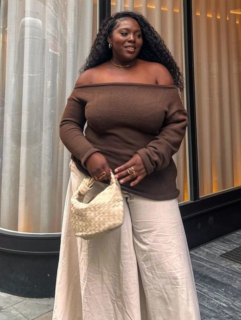 ASOS DESIGN knitted one shoulder ruched jumper in chocolate brown