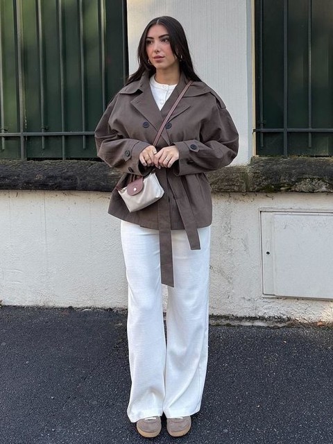 adidas Originals Handball Spezial gum sole trainers in brown and white