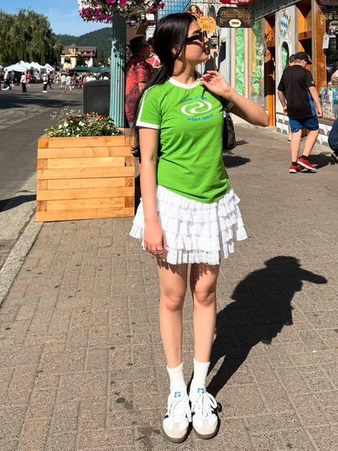Resume sporty ringer t-shirt in green