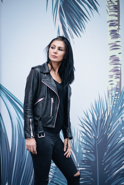 Orla O'Neill - Cazadora biker de cuero Balfern