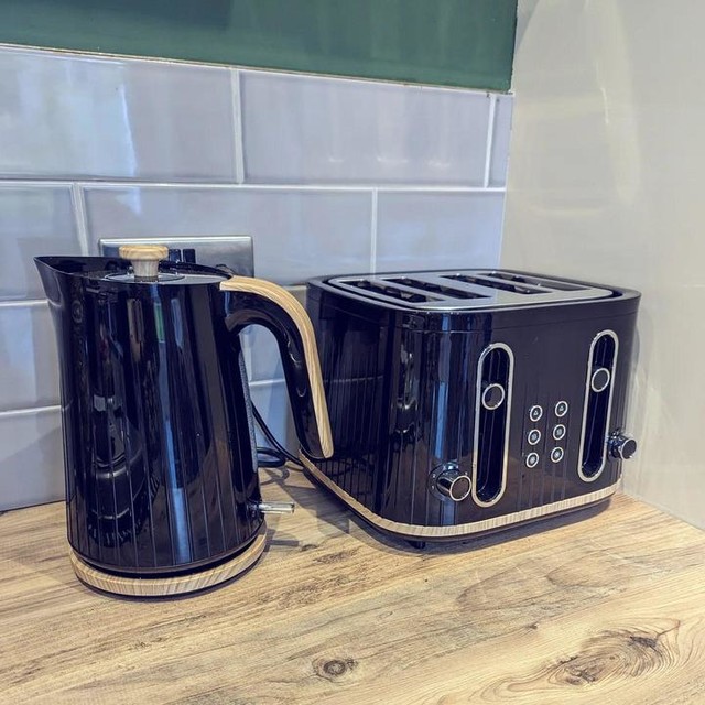 Scandi Kettle Asda Black And Wood Toaster Asda Scandi Toaster