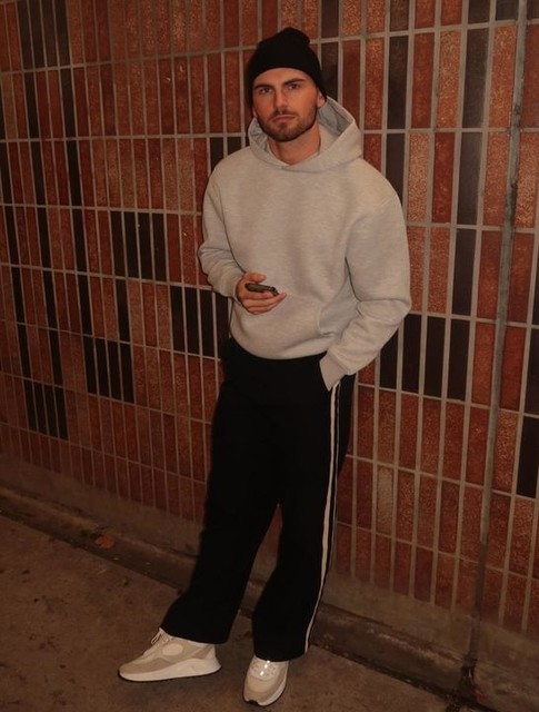 ASOS DESIGN heavyweight relaxed hoodie in scuba-style fabric in grey marl