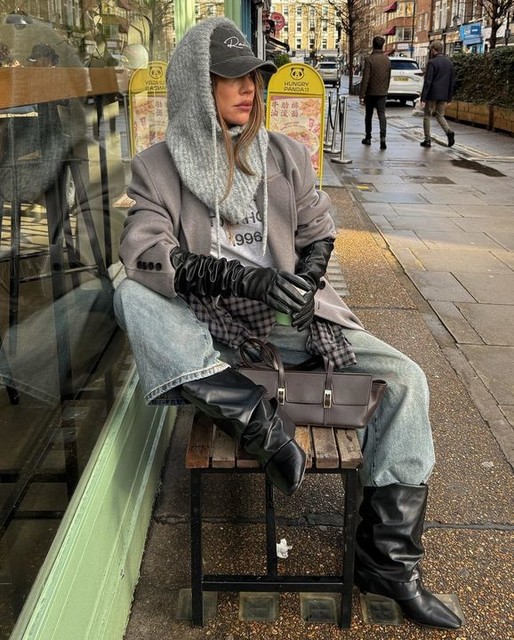 ASOS DESIGN Cambria slouch pull on boots in black