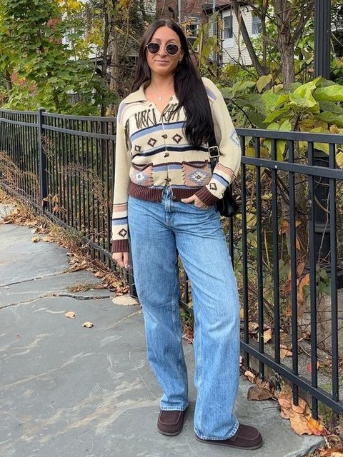 ASOS DESIGN high waist wide leg dad jeans in light mid blue