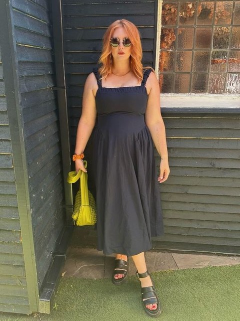 ASOS DESIGN ruched cap sleeve waisted maxi dress in navy