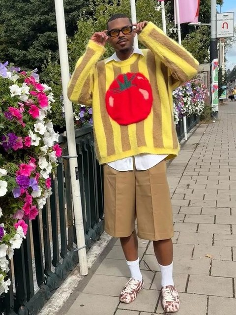 ASOS DESIGN smart oversized bermuda shorts with front pleat in camel