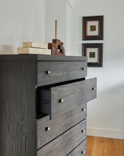 Estate 5 Drawer Pine Chest Black Finish | Living Spaces
