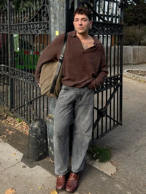 ASOS DESIGN penny loafers in tan faux croc