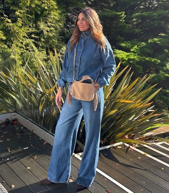 ASOS DESIGN funnel neck oversized jacket in indigo