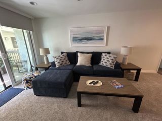 Bonaterra Midnight Blue Fabric 97" Queen Memory Foam Sleeper Sofa Bed with Reversible Chaise