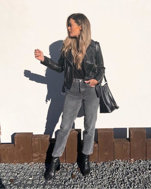 modelmouth - Balfern Leather Biker Jacket