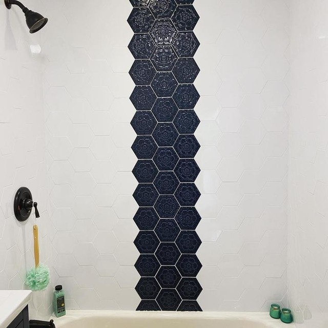 Canvas Brooklyn Matte White Hexagon C...