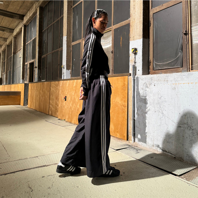 adidas adicolor Firebird Oversized Track Pants - Blue | Free