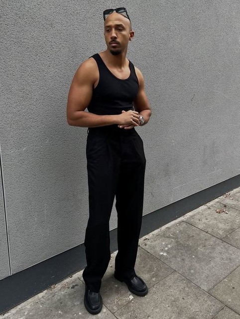 ASOS DESIGN Essentials muscle fit vest in black