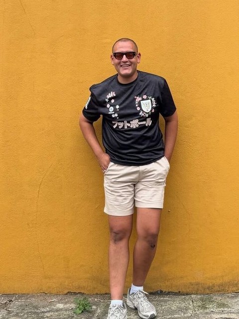 River Island embroidered soccer T-shirt in black